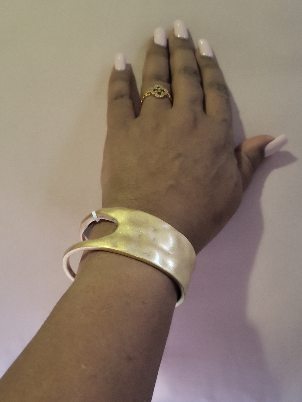 Style & Co. Gold Sculpted Open Cuff Bracelet - Picture 2 of 7